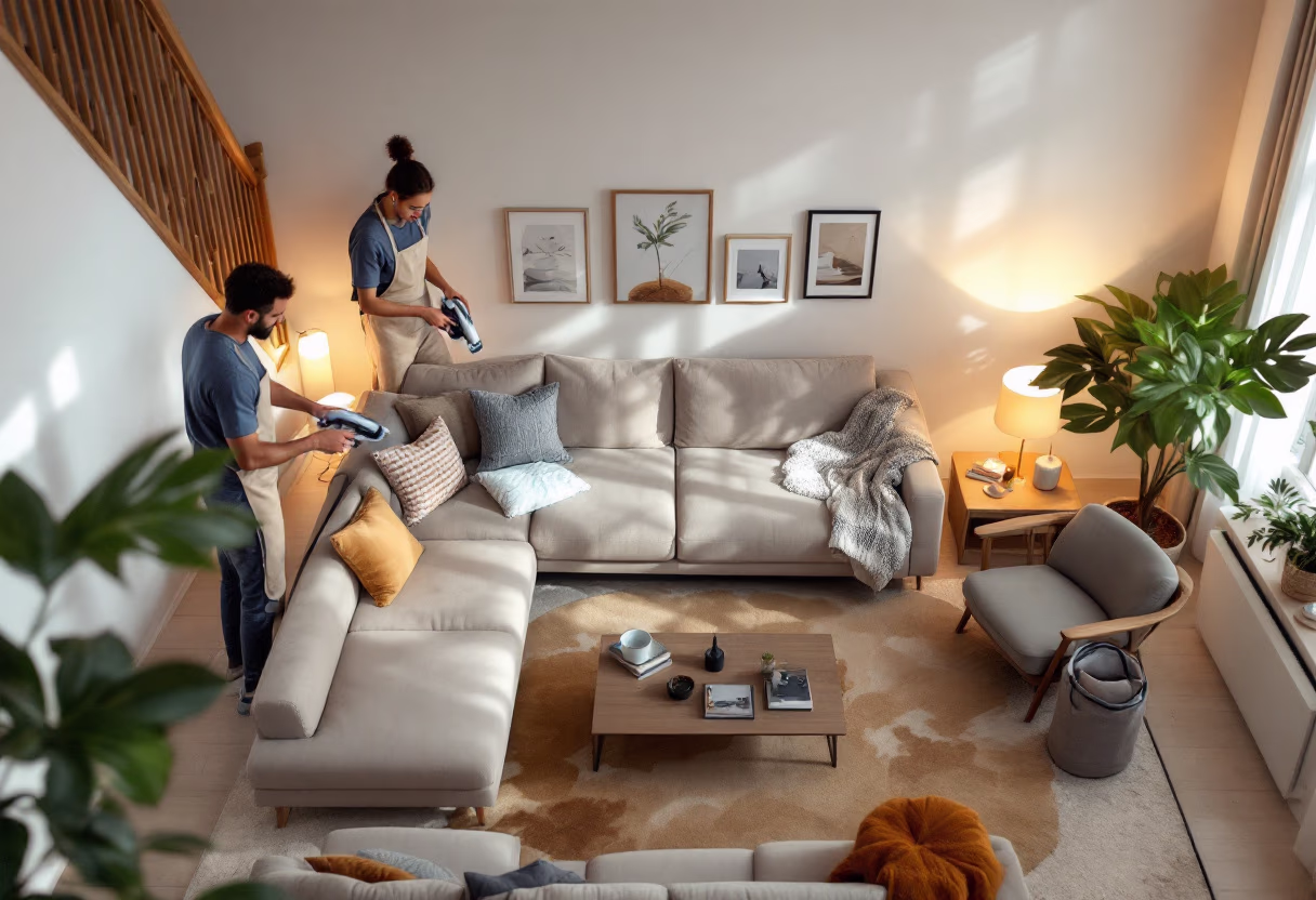 image of cleaning team in action